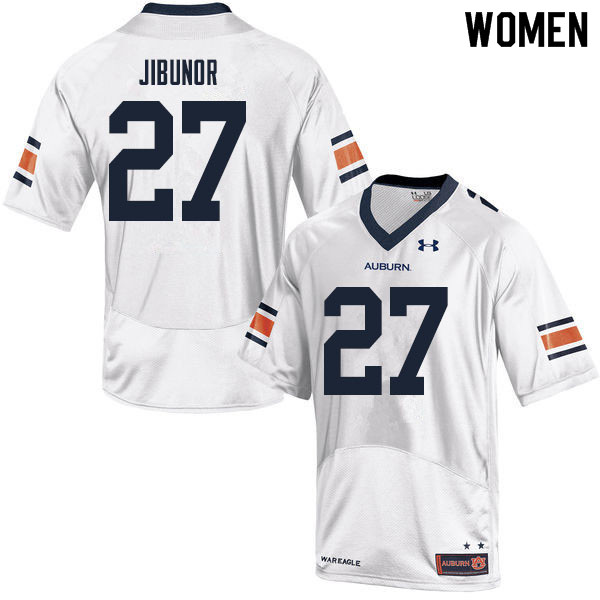 Women #27 Richard Jibunor Auburn Tigers College Football Jerseys Sale-White